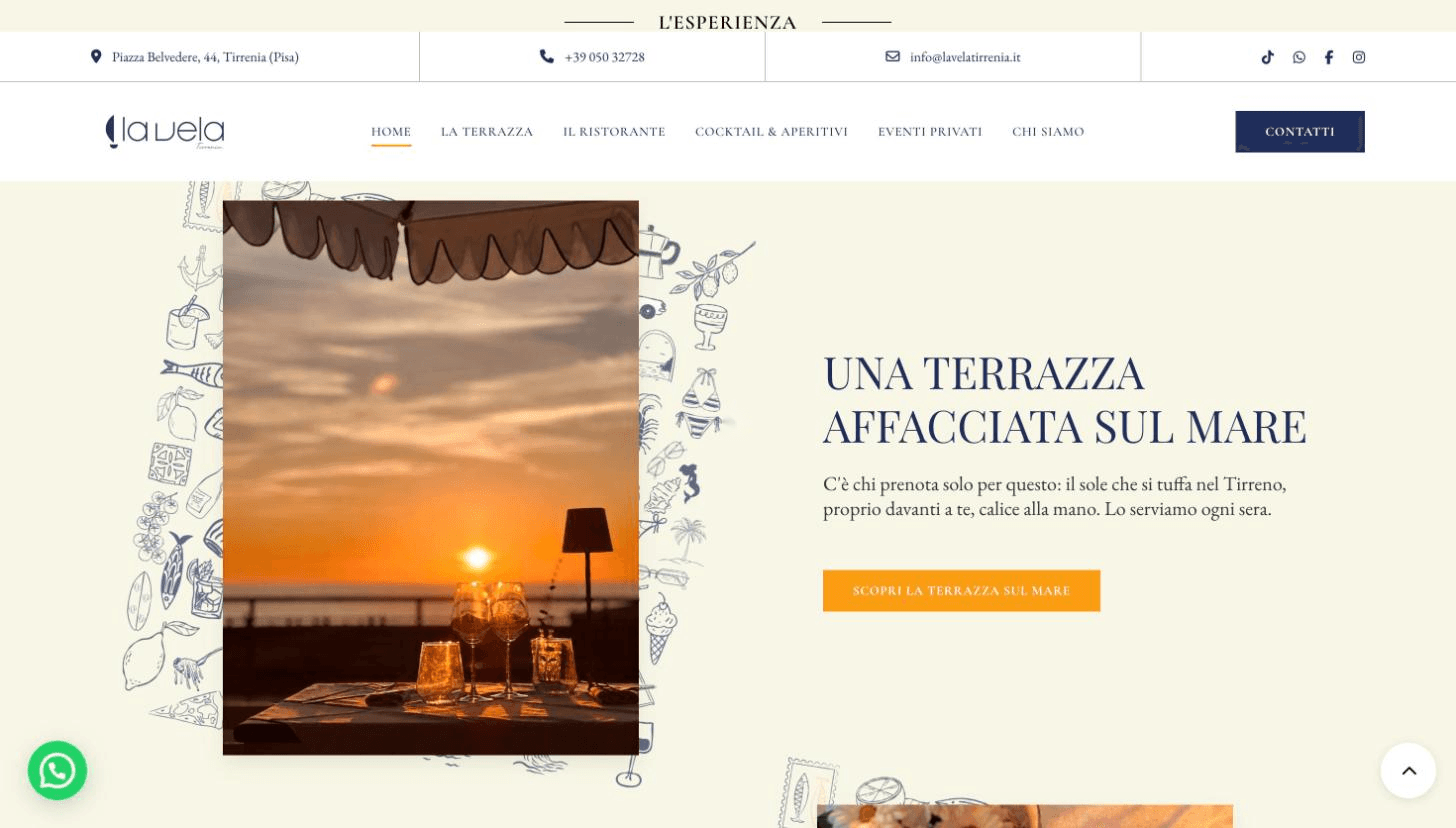La home, sezione terrazza